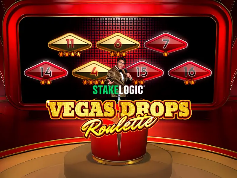 Vegas Drops Roulette promotional background for esports match
